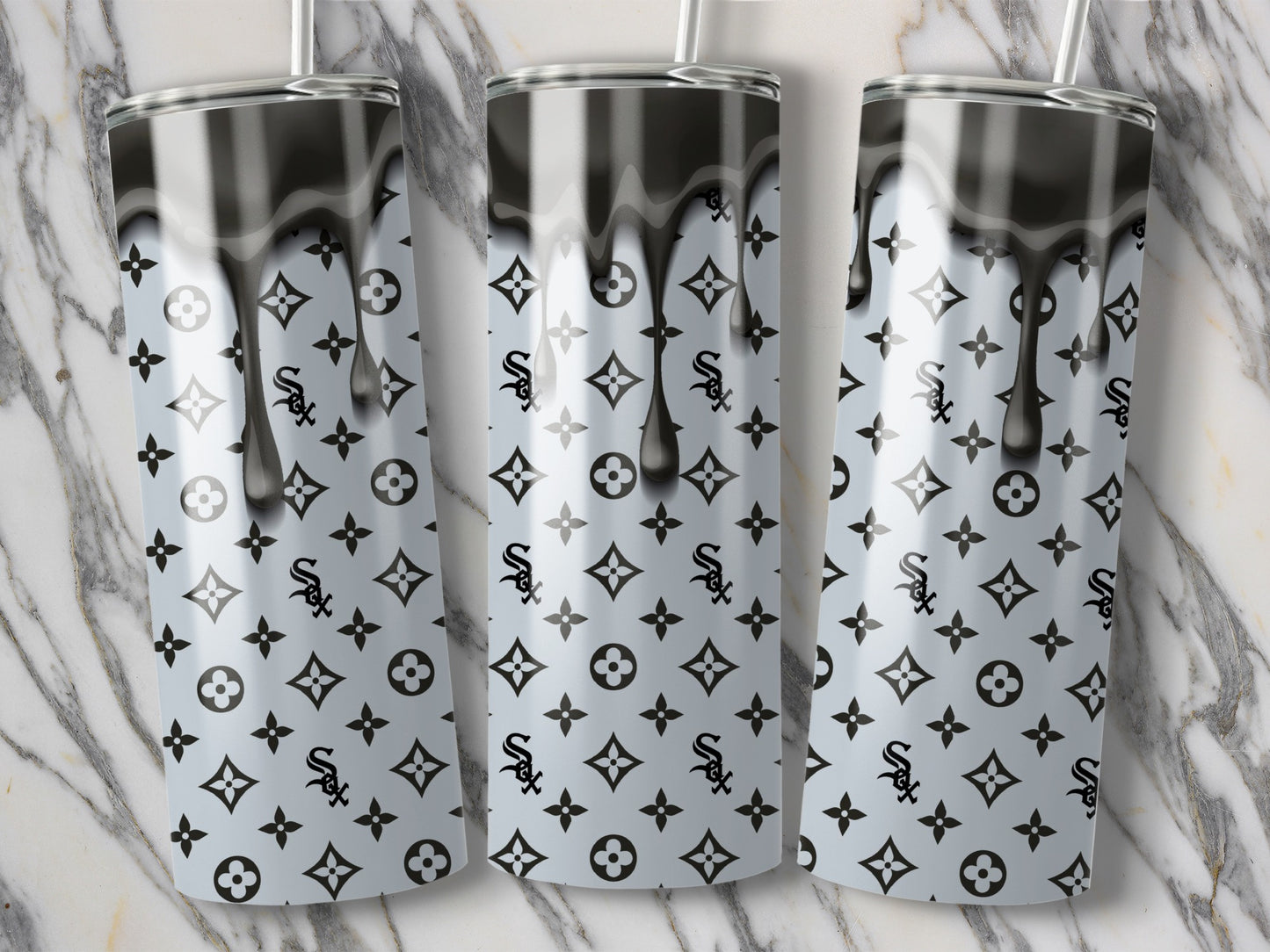 Black Dripping on Chicago Sox Repeat Tumblers