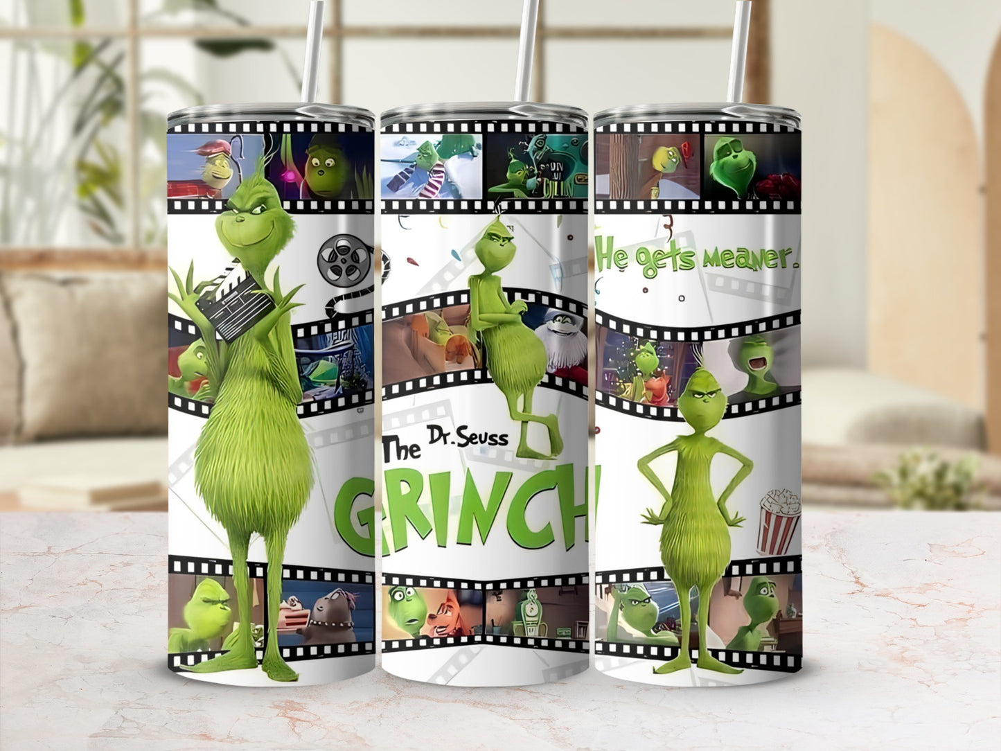 Dr. Seuss Grinch Movie Theme Skinny Tumbler product