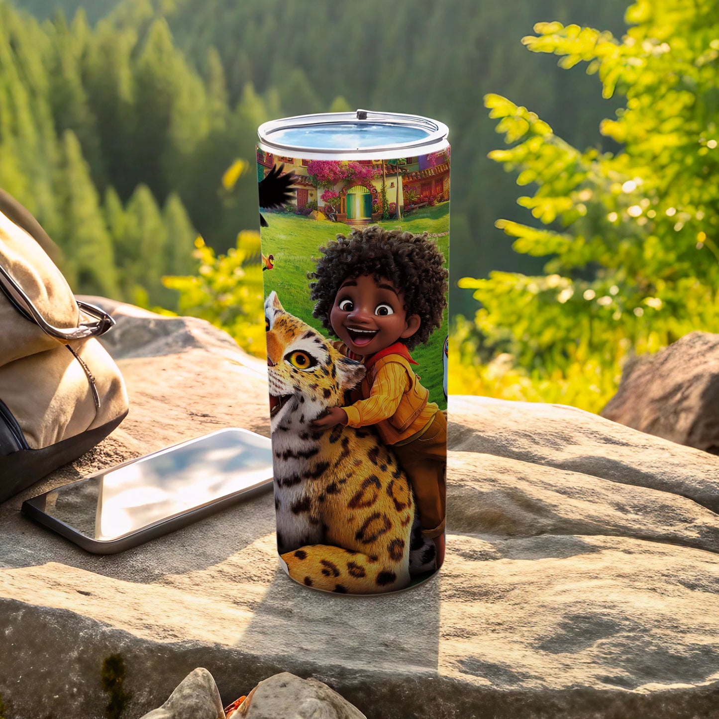 Adventure-Themed Travel Tumblers with Fun Artwork