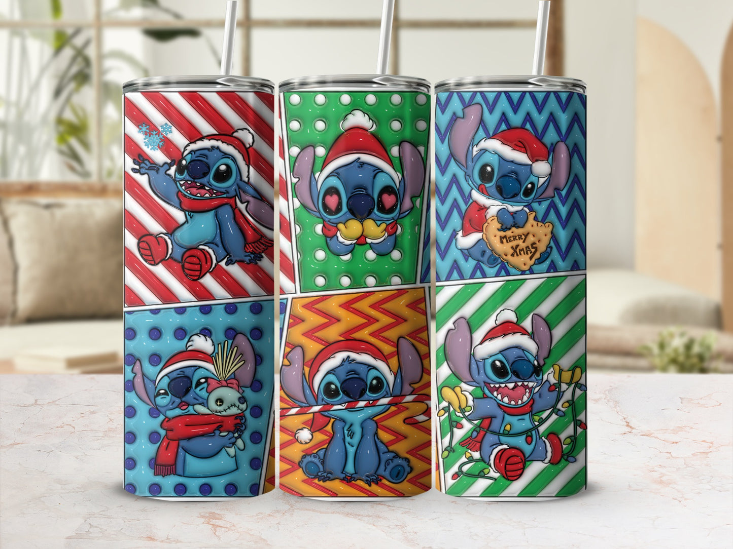 Festive Cartoon Character Tumbler Holiday Gift Collection