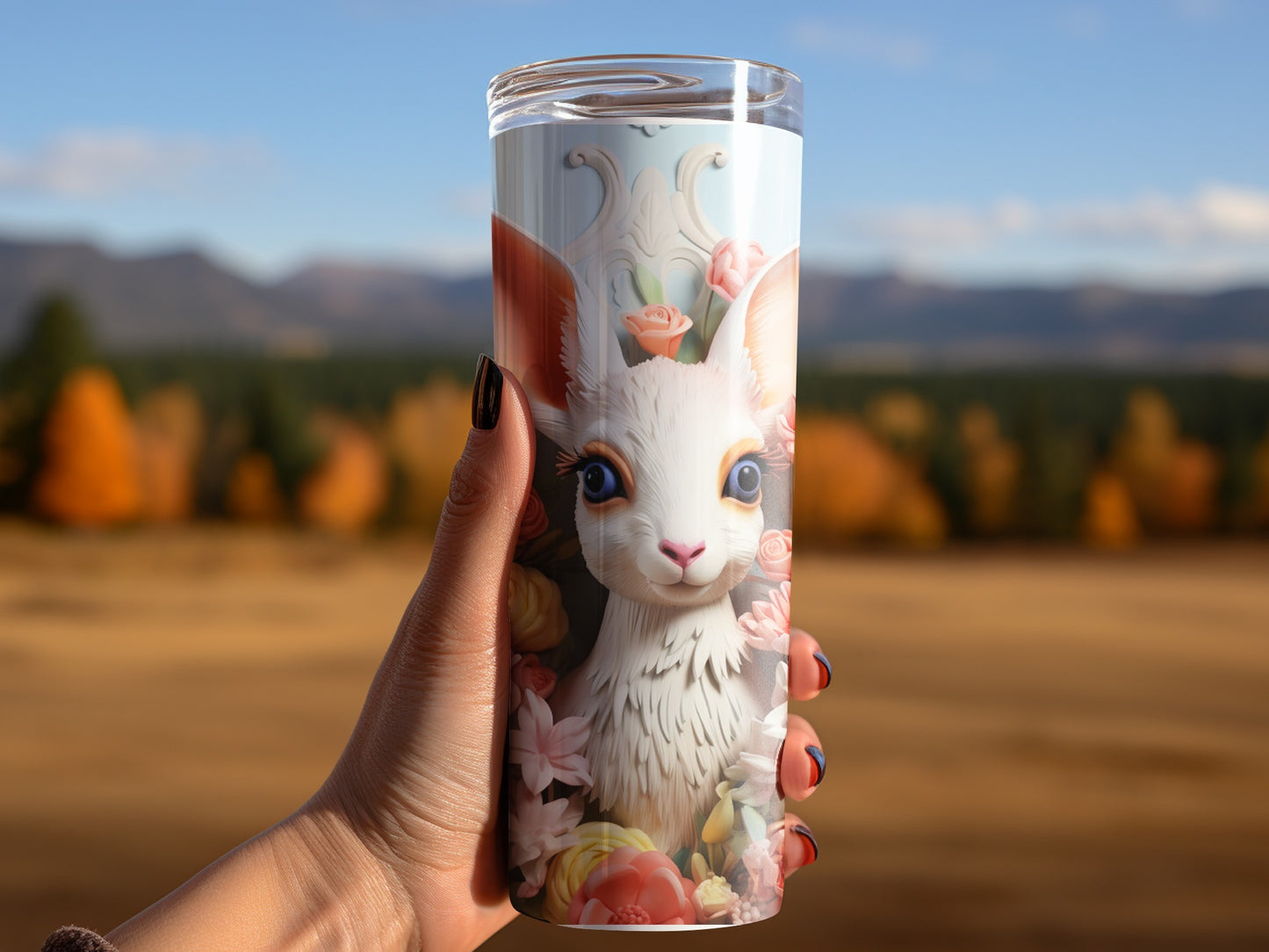 Adorable Decorative Rabbit Tumbler for Hot and Cold Drinks