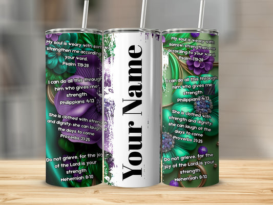 Inspirational Bible Verses Personalized Tumbler Cups