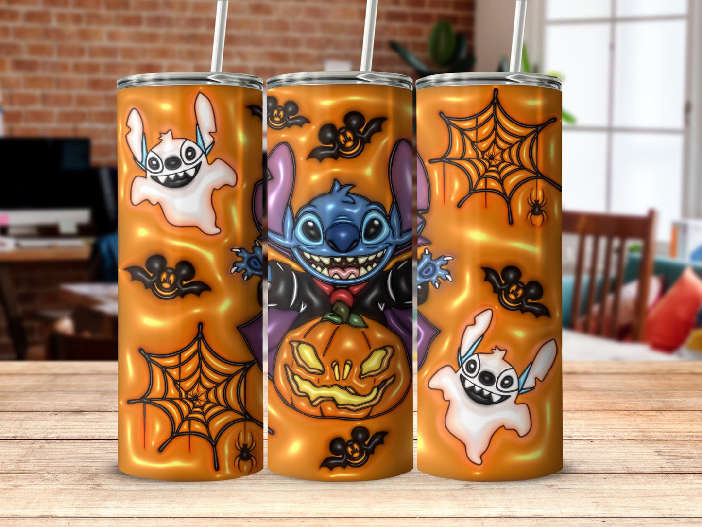 Cute Halloween Ghosts and Pumpkins Halloween Tumbler