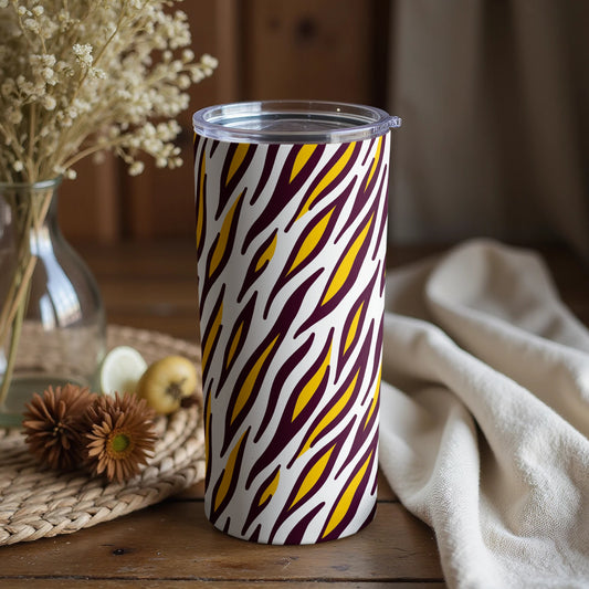 Abstract Yellow and Purple Pattern Insulated Tumbler