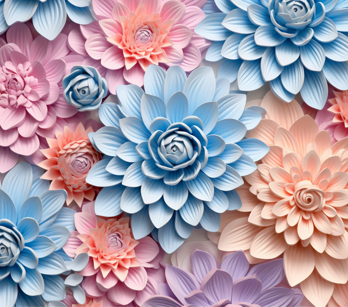 Light Pink and Blue Daisies tumbler