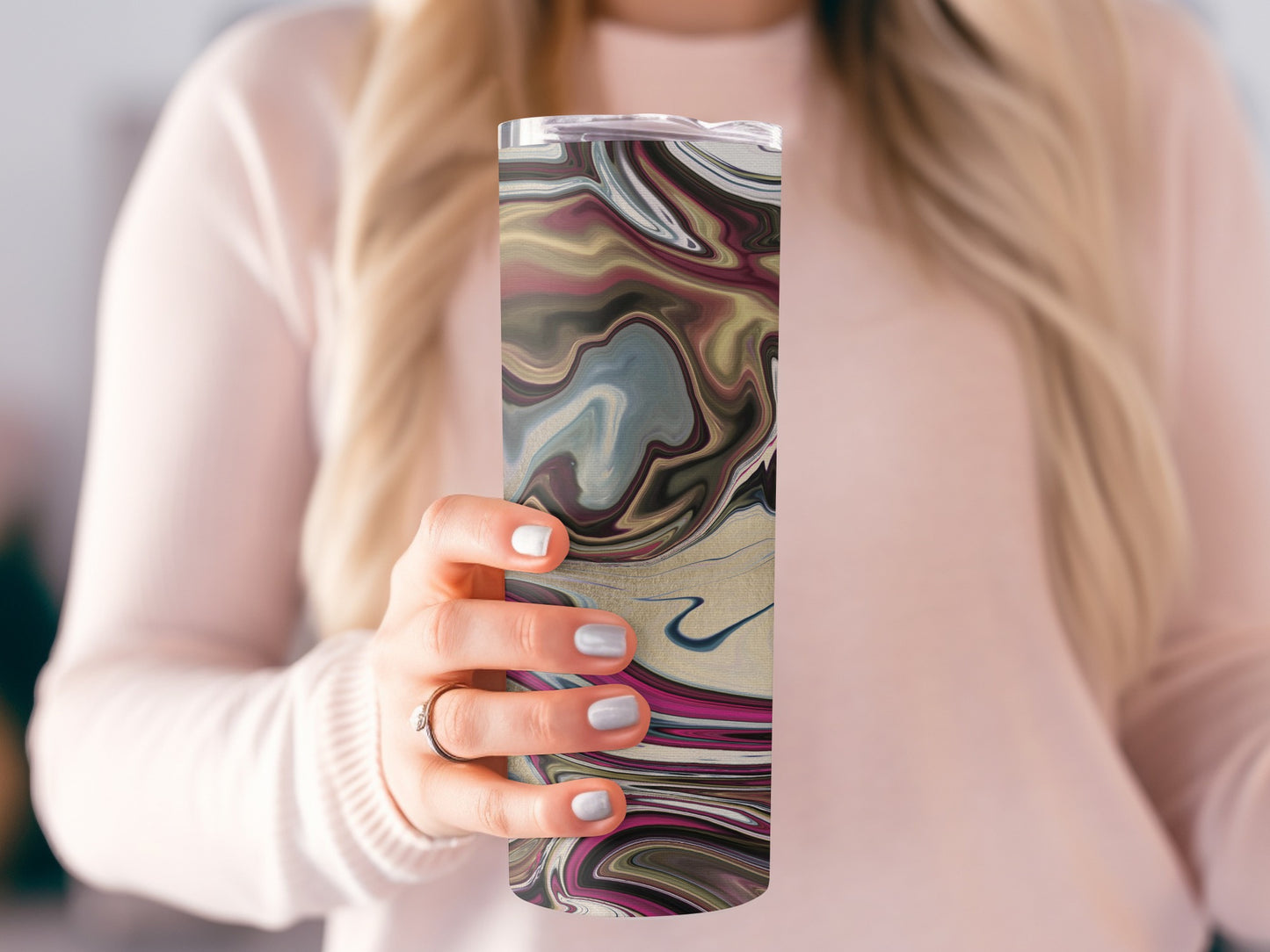 Artistic Gold Marble Modern Swirls Design Beautiful Tumblers