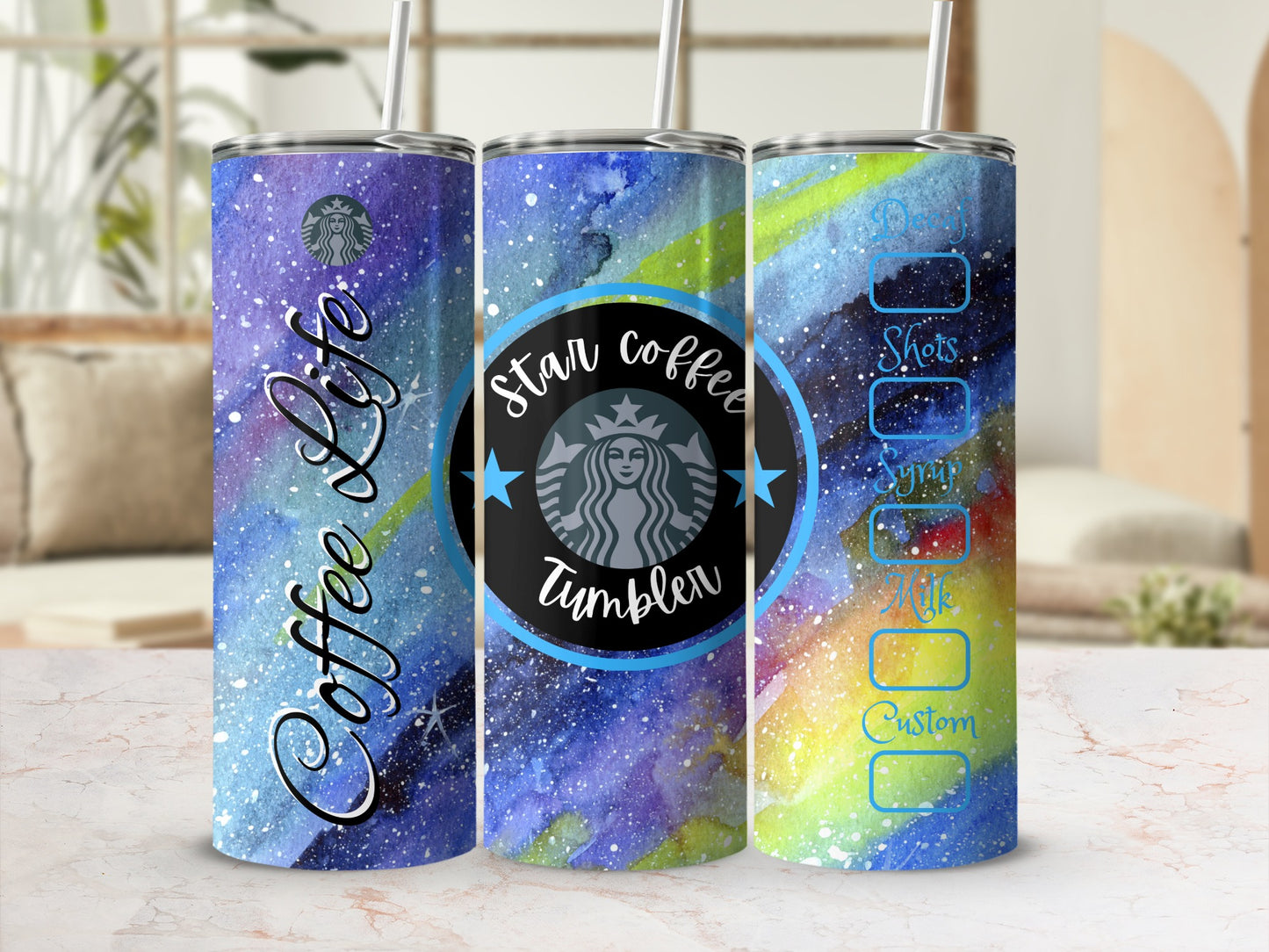 Star Coffee Tumbler Coffee Life Design for Coffee Lovers