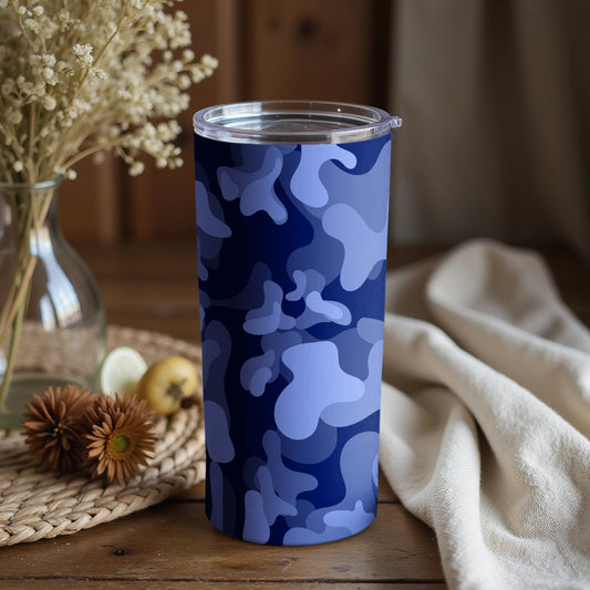 Blue Camouflage Design Insulated Travel Mug Product