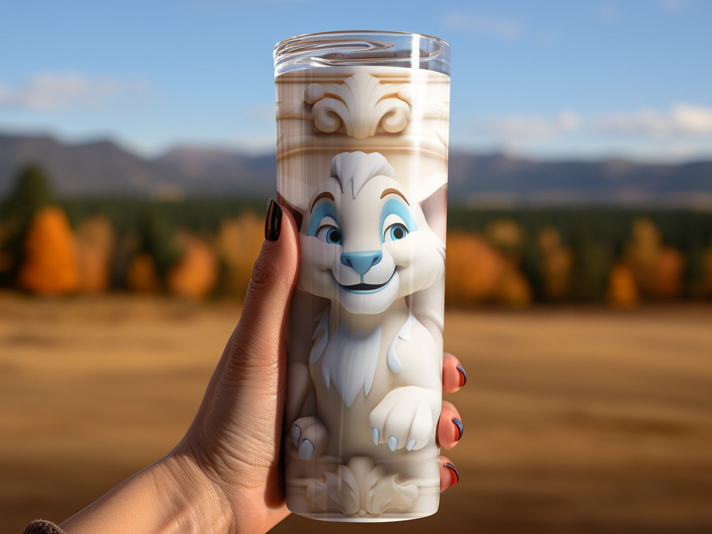 Cute White Animal Design Tumbler Suitable For All Uses