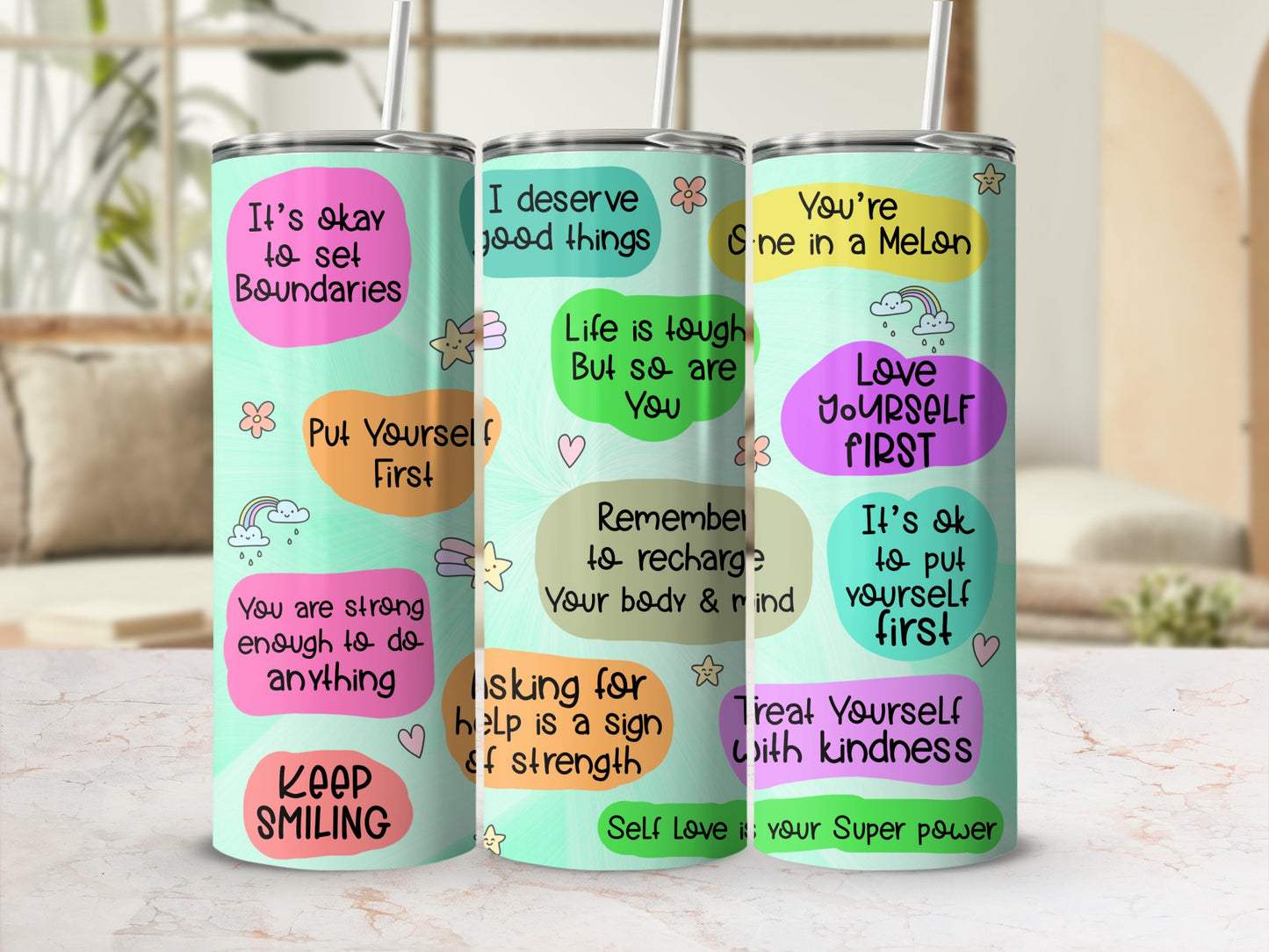 Inspirational Quotes Tumbler with Motivational Messages
