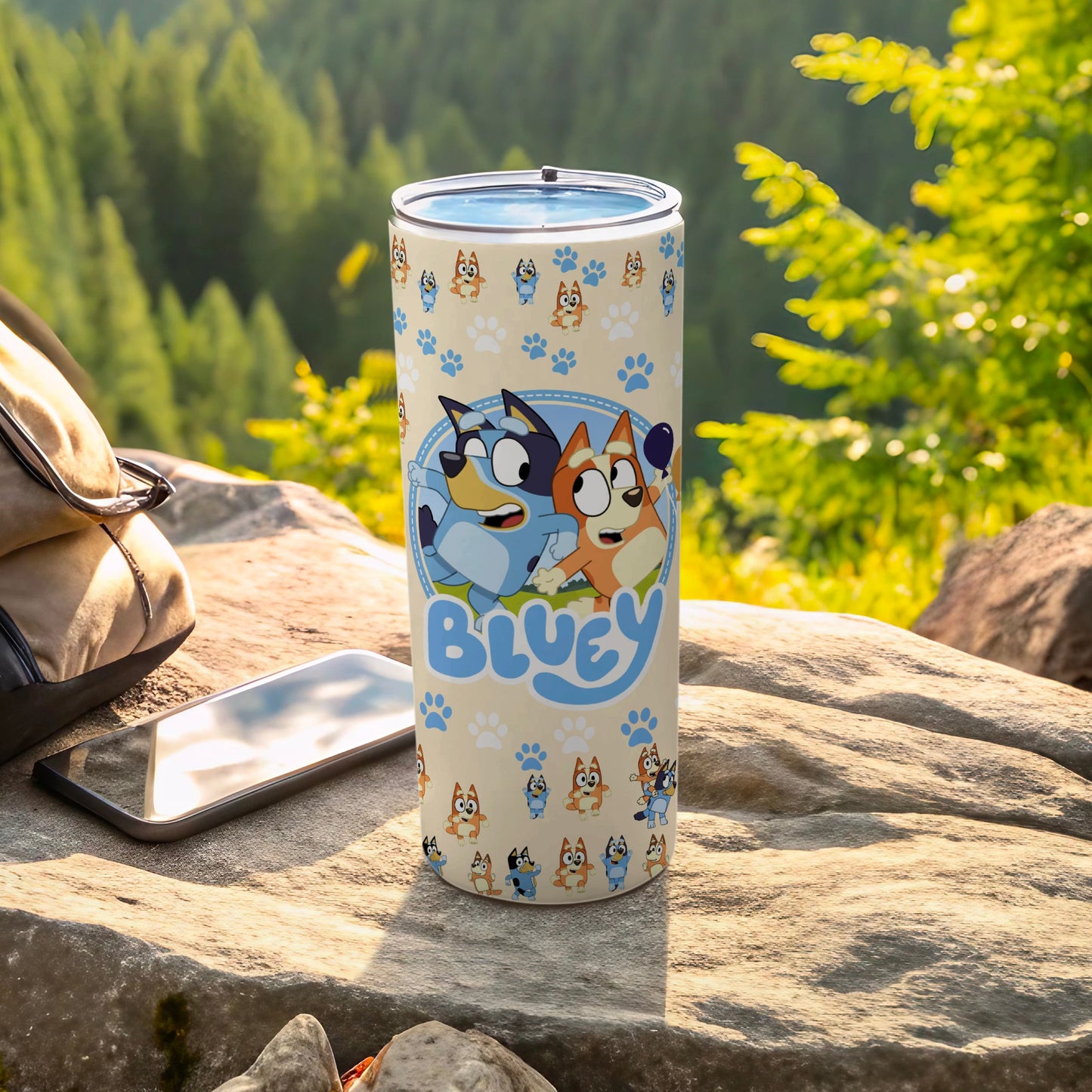 Bluey Themed Insulated Camping Tumbler for Outdoor Adventures