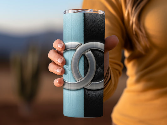 Elegant Dual Tone Design With Emblem Detail Tumblers