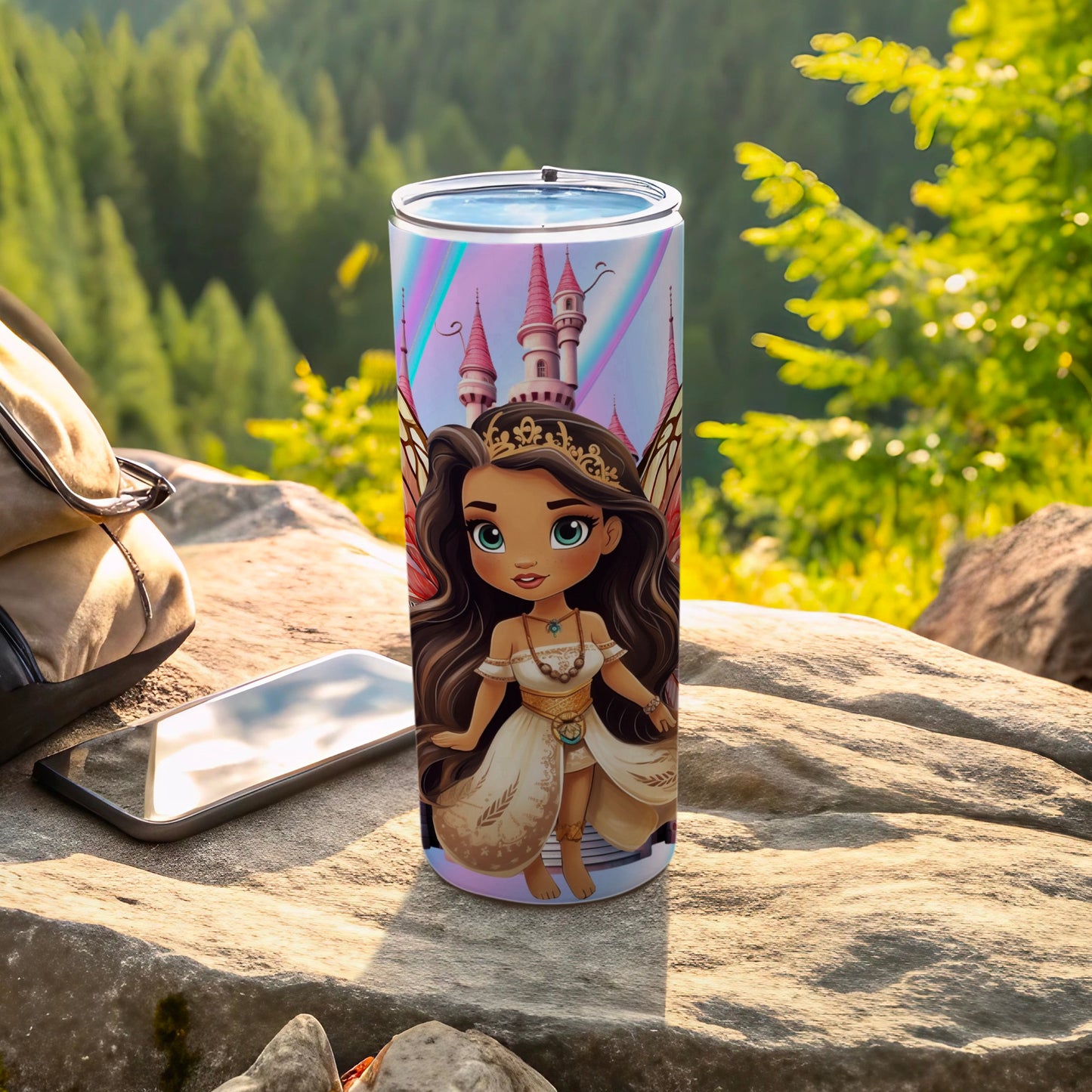Enchanted Princess Castle Illustration Tumbler