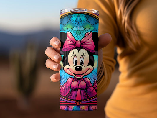 Colorful Minnie Mouse Print Insulated Tumbler Cup