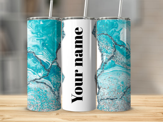 Personalized Marble Effect Insulated Tumbler Cup