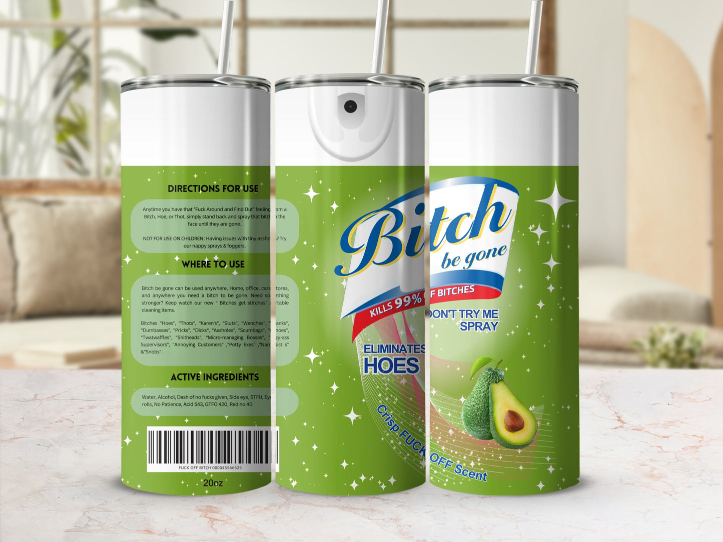 Bitch Be Gone Eliminates Hoes Don't Try Me Spray