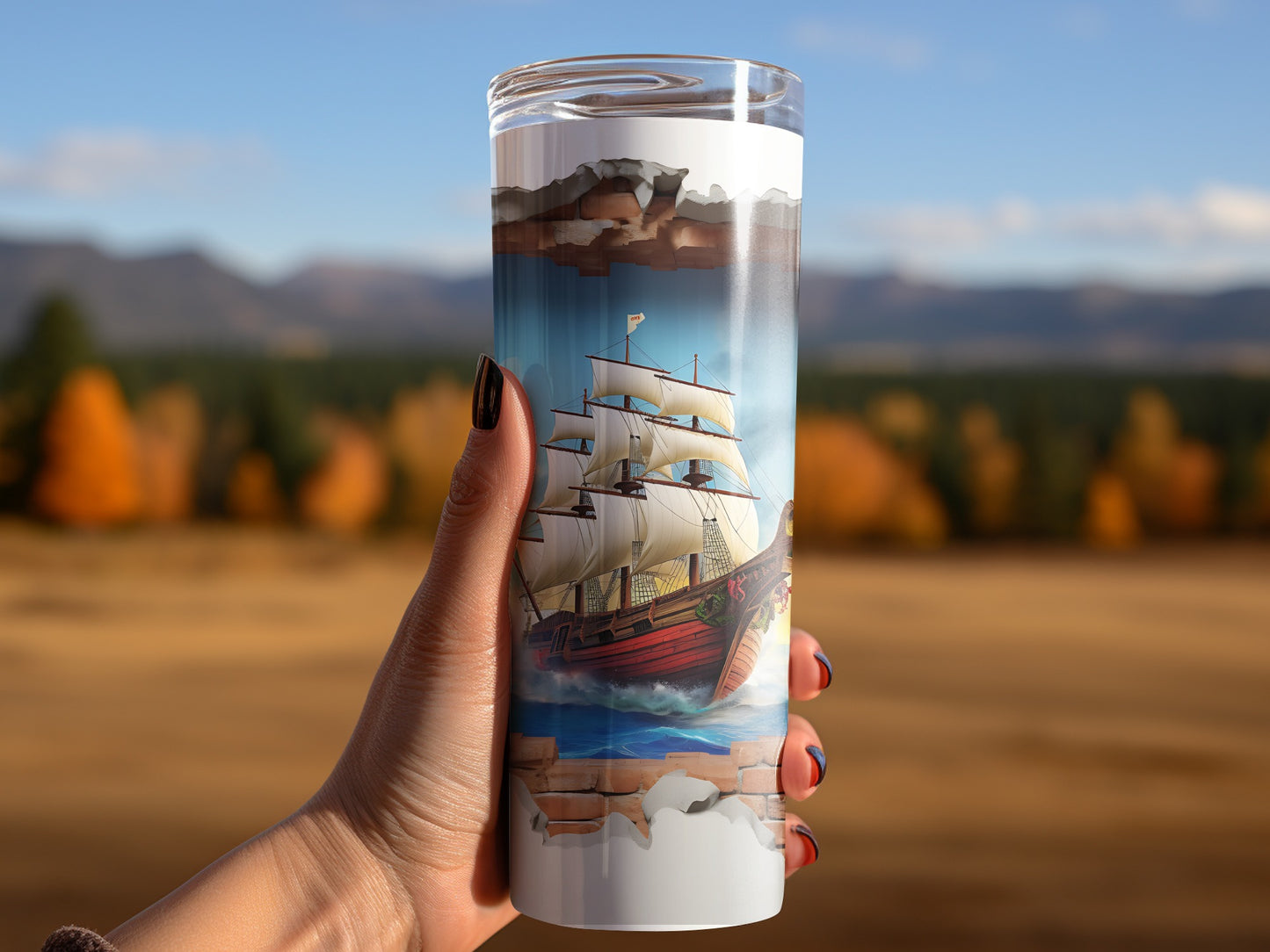 Tall Sailing Ship Scenic Tumbler Product