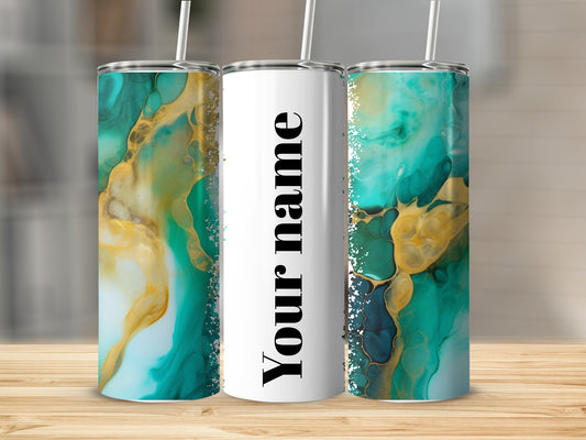 Personalized Abstract Art Design Tumbler Flask
