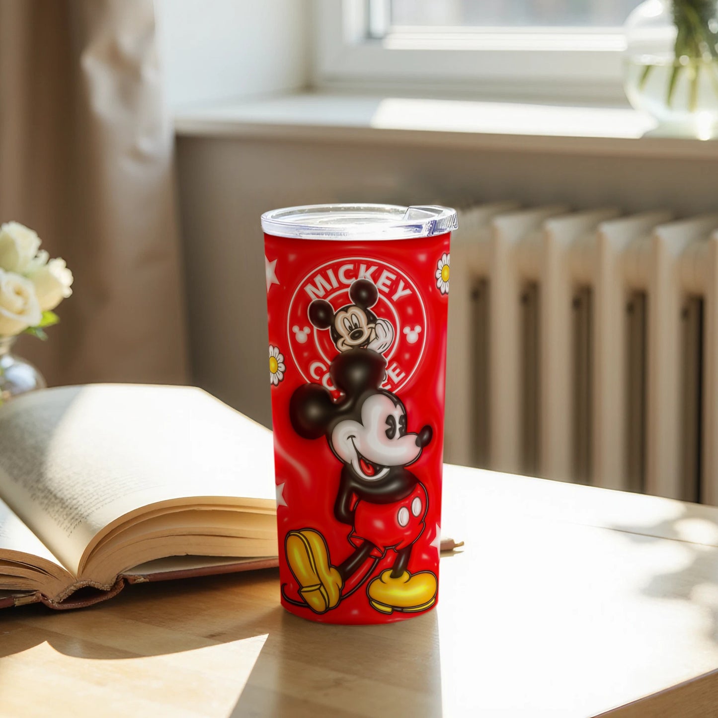 Mickey Mouse Red Tumbler with Retro Design