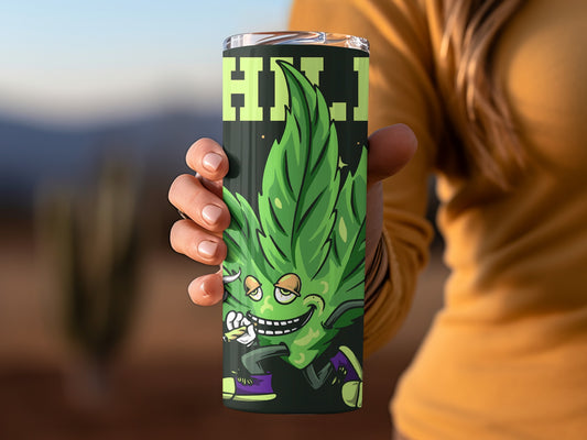 Cool Green Leaf High Cartoon Travel Mug 20oz