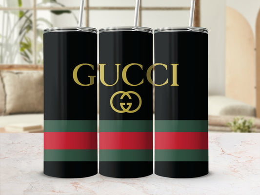 Stylish Gucci Black Green Red Patterned Tumbler