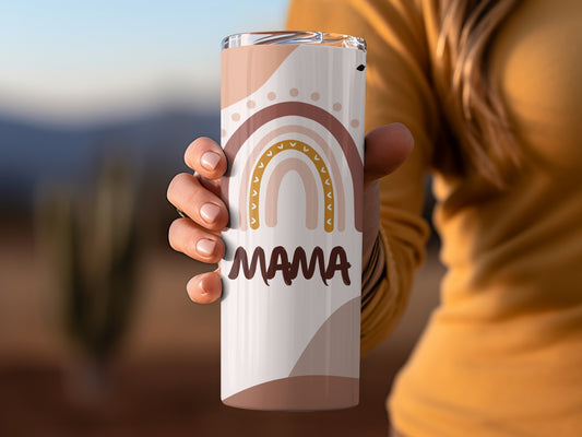 MAMA Rainbow Themed Travel Tumbler for Moms