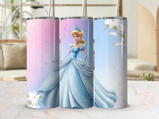 Cinderella Stainless Steel Tumbler for Kids and Adults