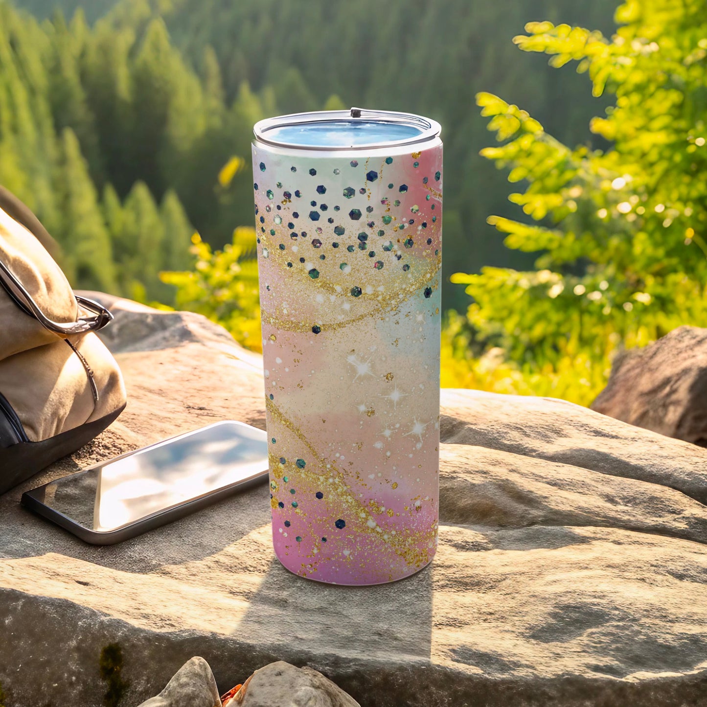 Colorful Sparkling Travel Tumbler Stainless Steel Tumbler