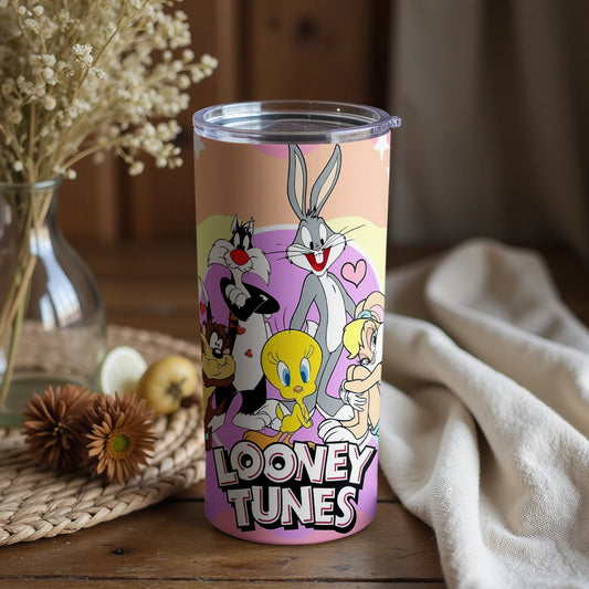 Colorful Looney Tunes Character Design Tumbler Cup