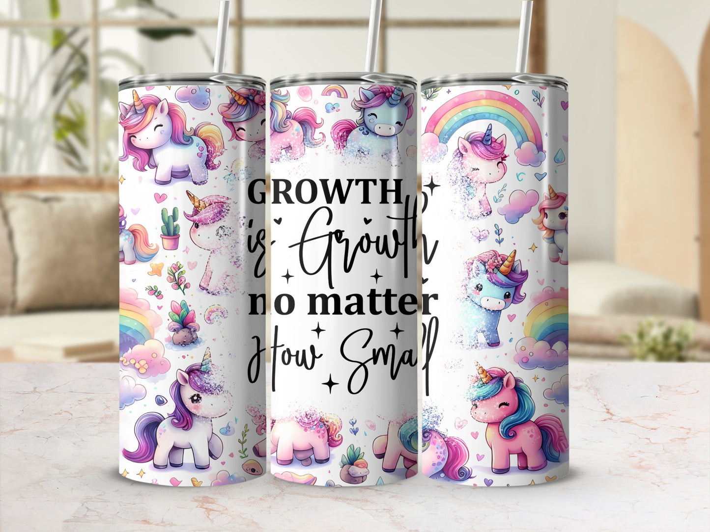 Magical Unicorn Growth Quote Tumbler for Kids and Adults