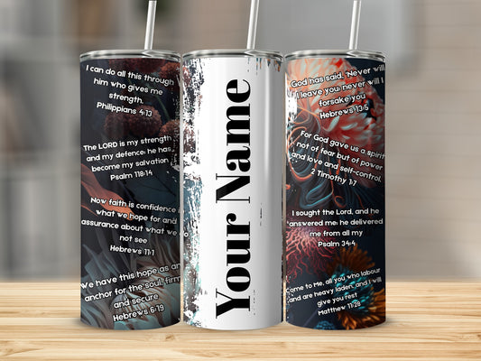 Inspirational Bible Verse Stainless Steel Tumbler