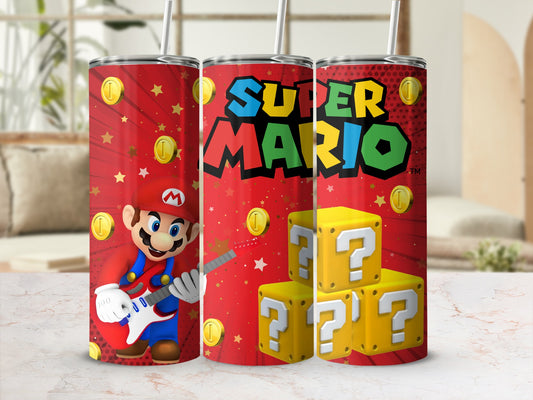 Super Mario Themed Tumbler with Coin Box Design