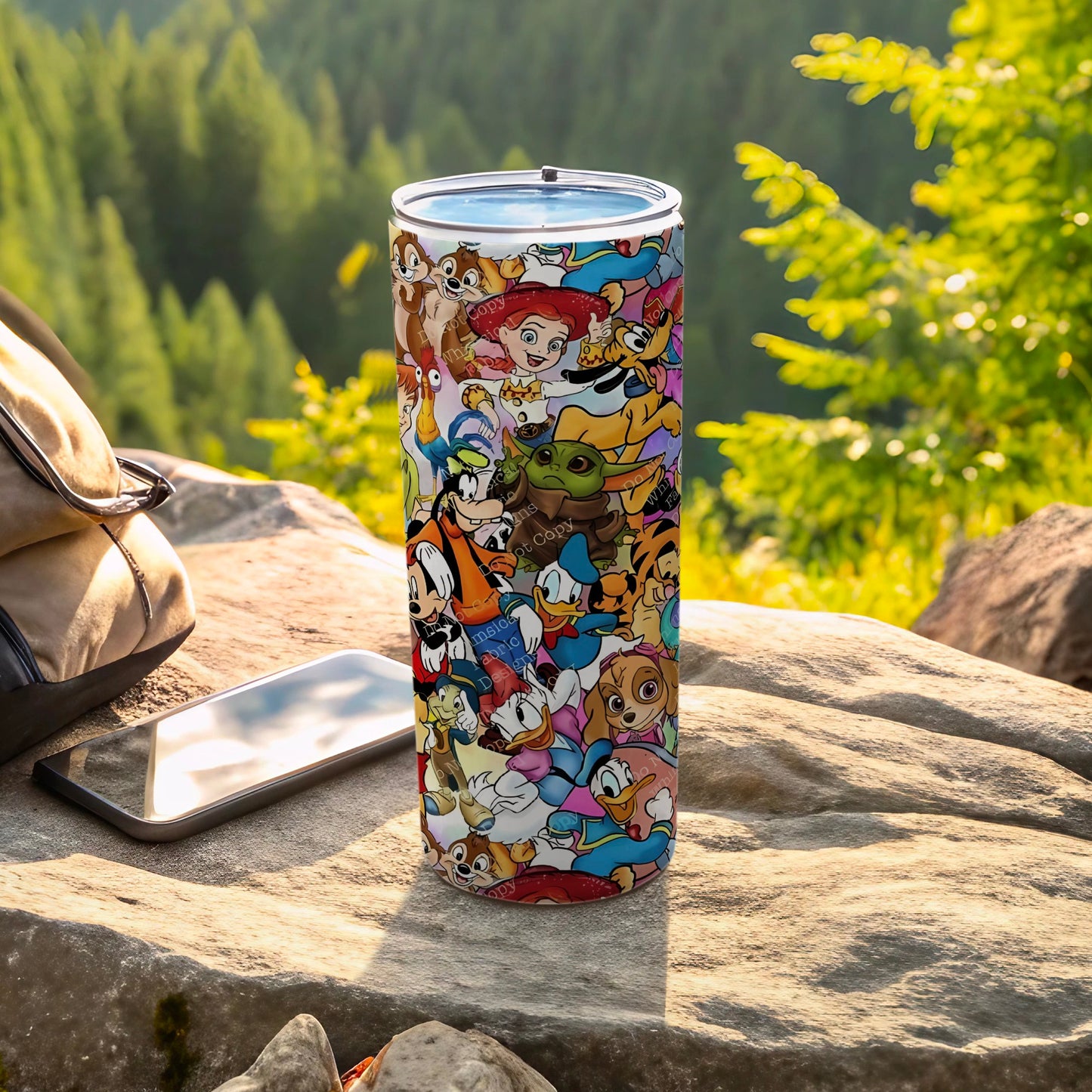 Colorful Cartoon Characters Insulated Tumbler Cup