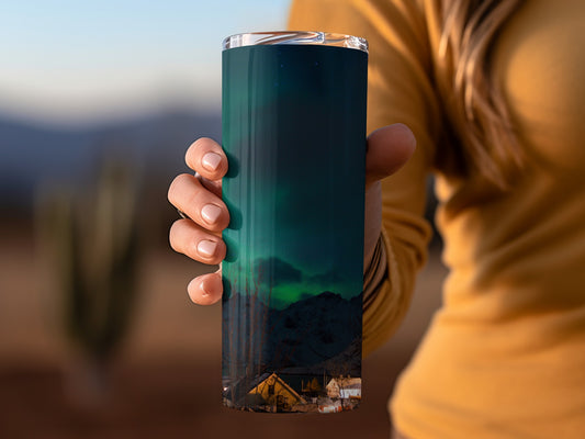 Aurora Borealis Scenic Design Tumbler Cup Product