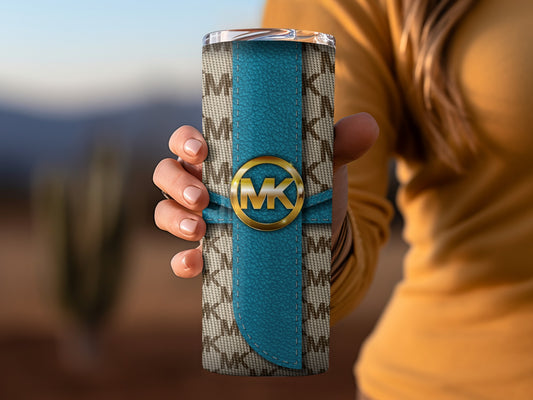 Blue Patterned Insulated Beverage Holder MK Brand