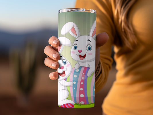 Cute Easter Bunny Design Tumbler for Kids and Adults