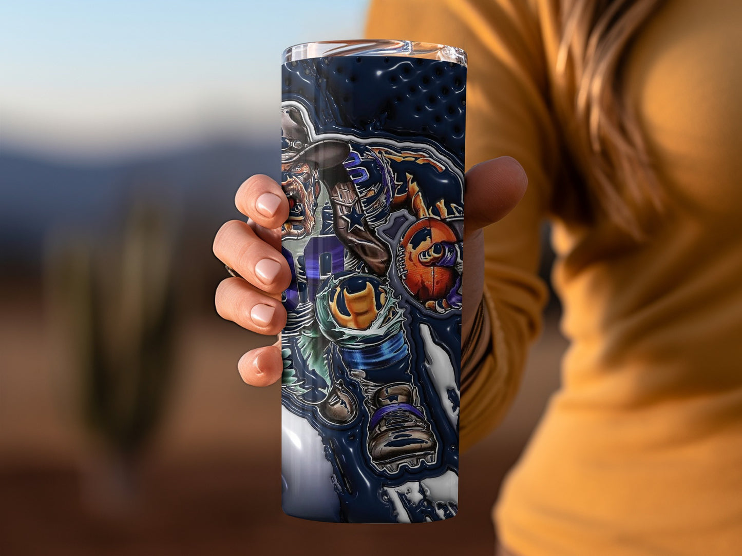 Dallas Cowboys Football Player Design Sports Team Tumblers