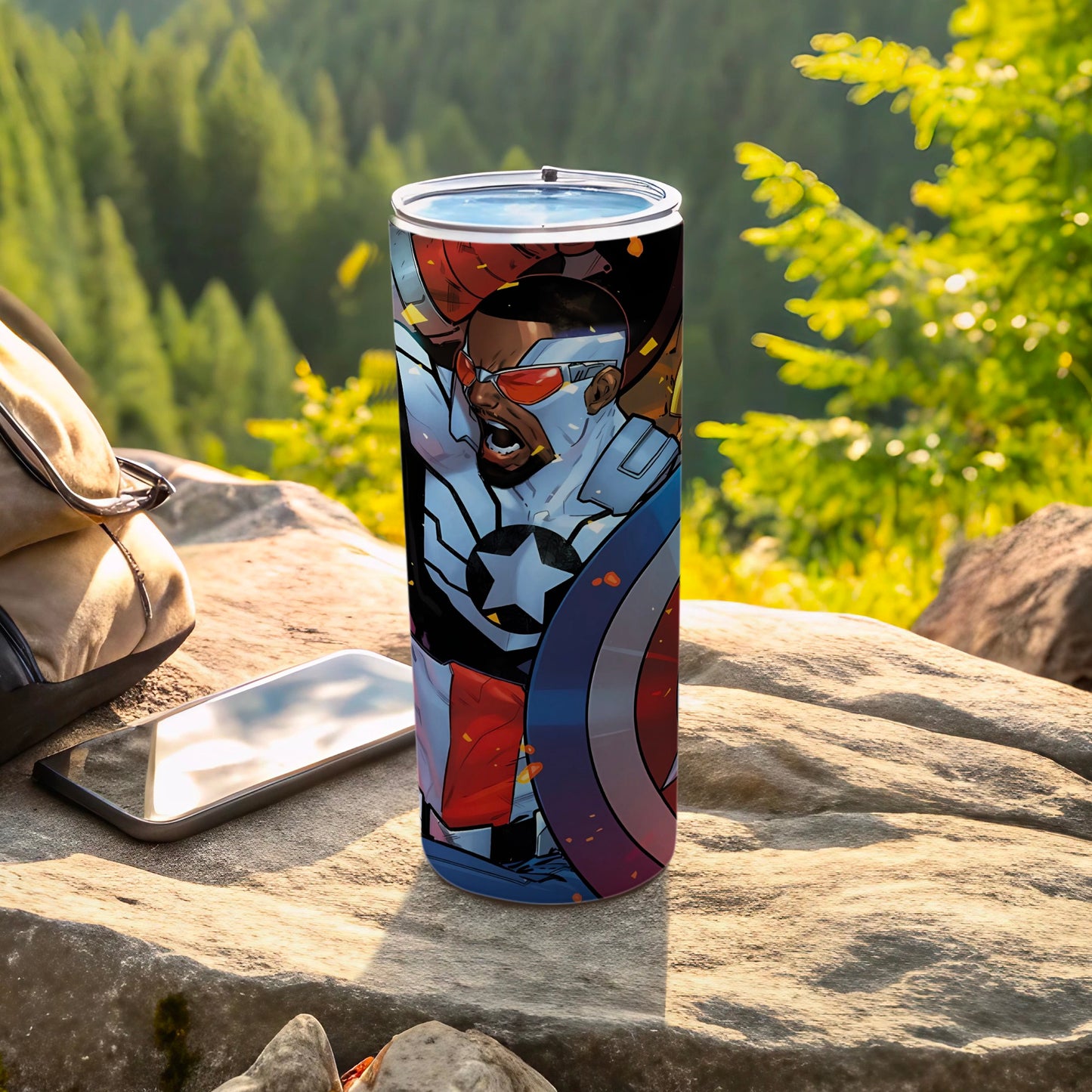 Captain America Shouting Graphic Insulated Tumbler