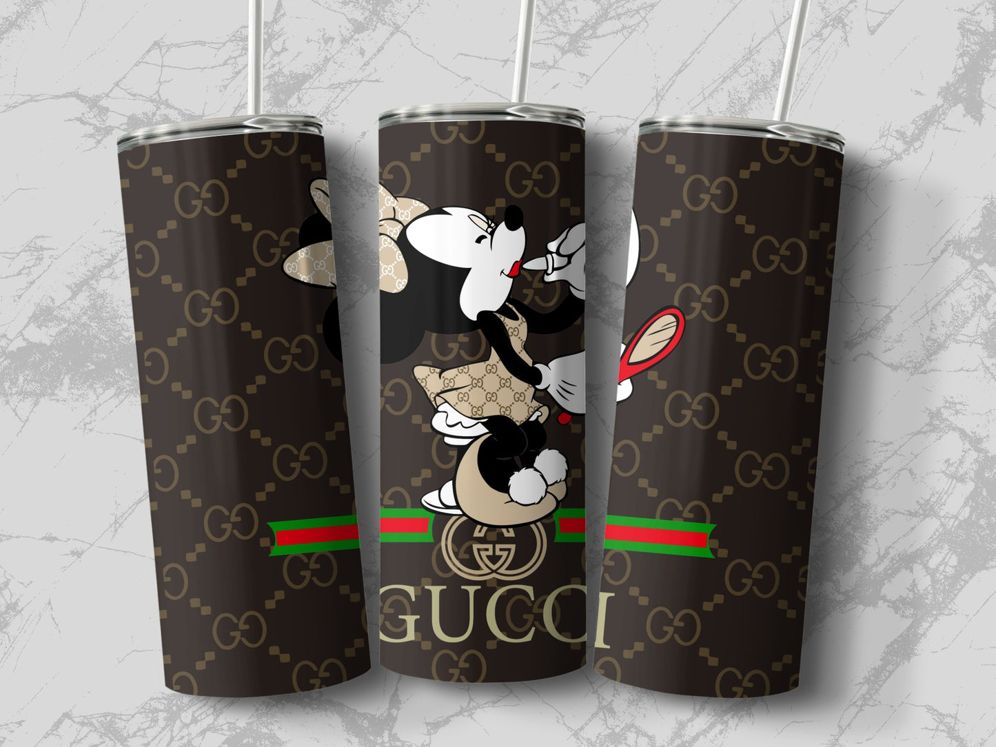 Gucci and Mickey Mouse Design Tumbler Cup