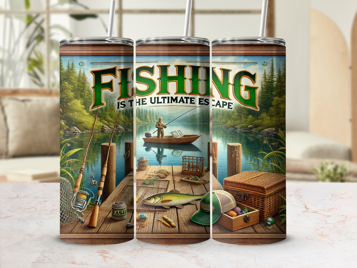Fishing Is The Ultimate Escape Tumbler for Outdoor Fun