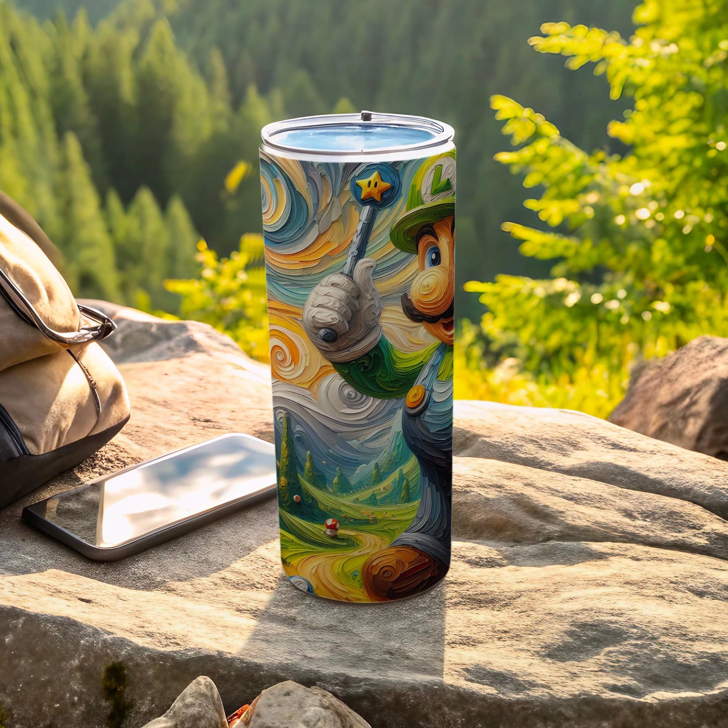 Colorful Adventure Scene Insulated Travel Mug