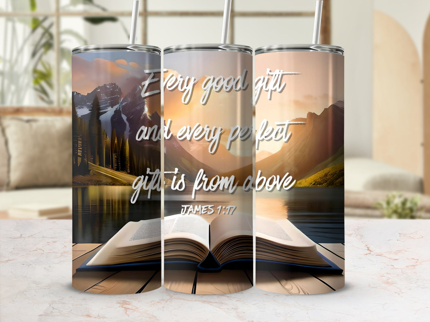 Inspirational Bible Verse Travel Tumbler