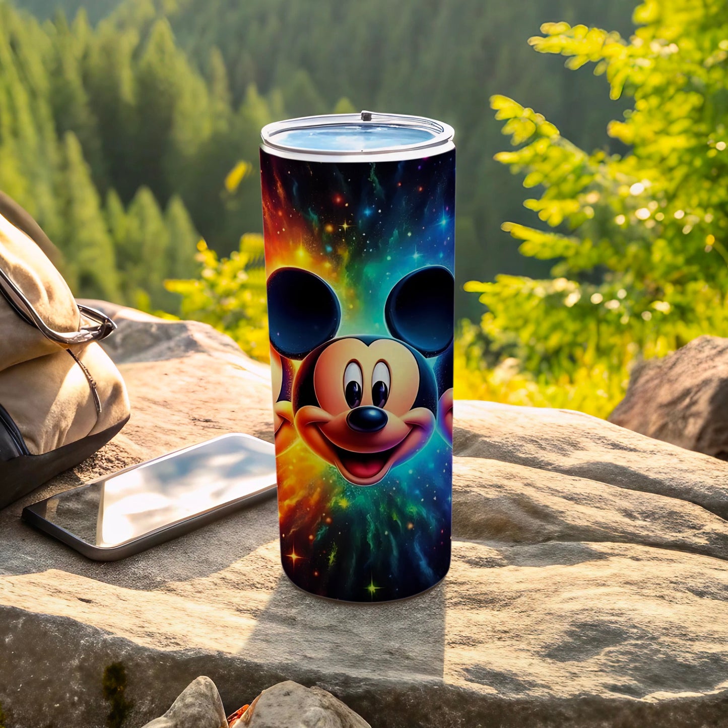Vibrant Starry Outer Space Mickey Mouse Tumbler