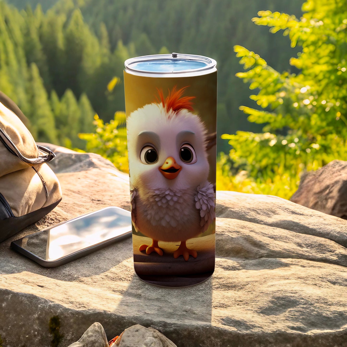 Cute Cartoon Baby Bird Design Travel Tumbler