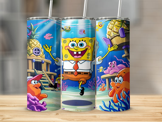 SpongeBob SquarePants with Patrick, Squidward, and Sandy in Bikini Bottom.