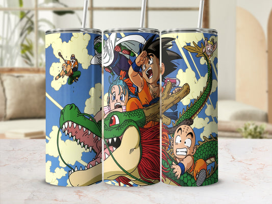 Vibrant Animated Characters Print Drinkware Tumbler
