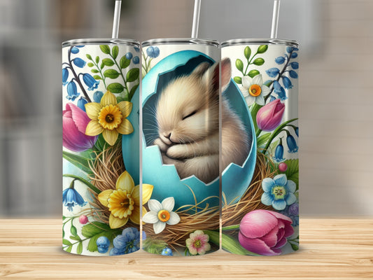 Cute Bunny Egg Spring Floral Tumbler product type