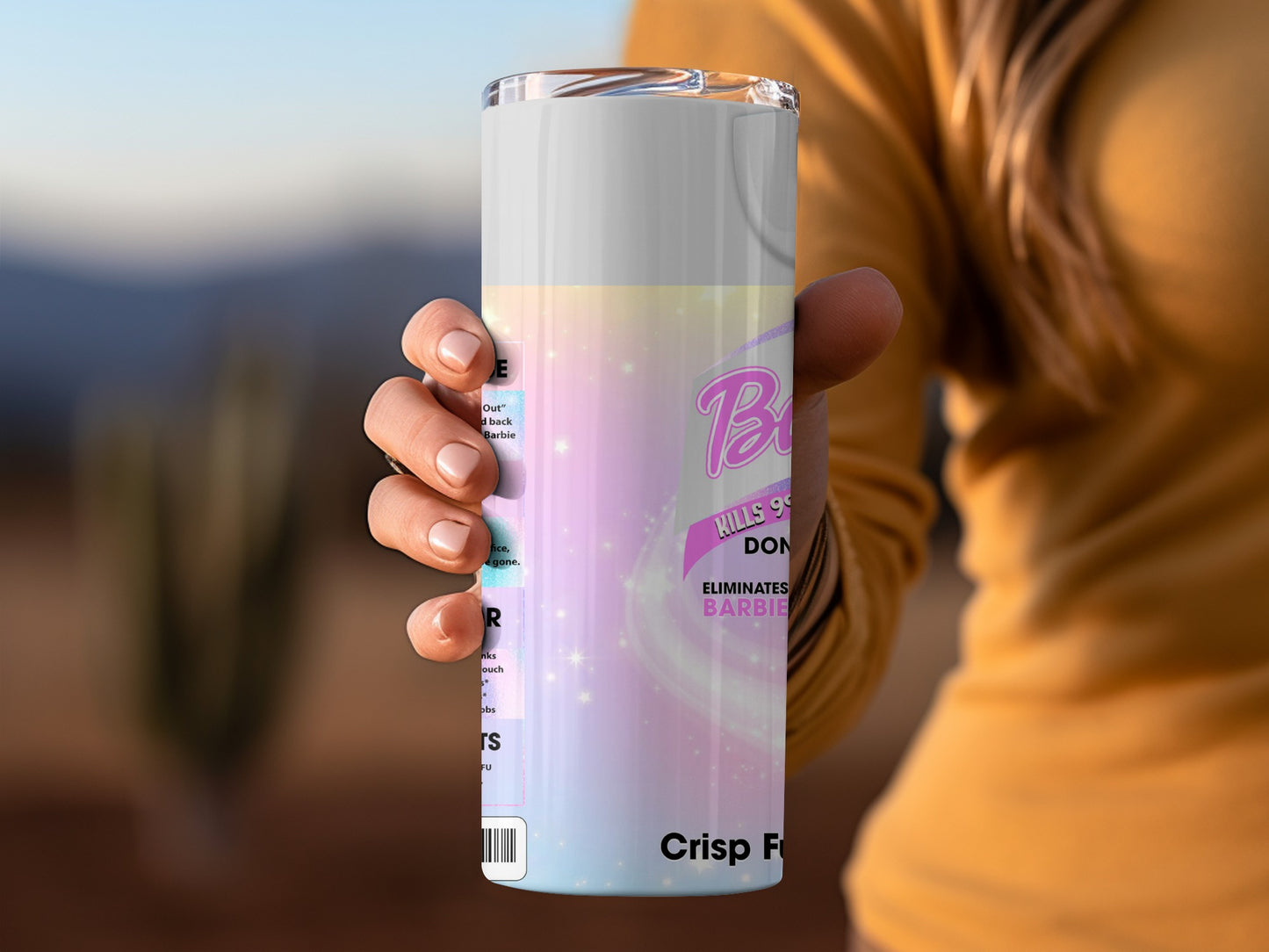 Eliminates Barbie Themed Colorful Gradient Tumbler