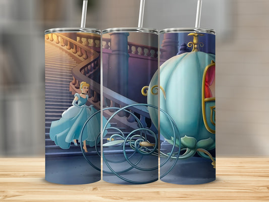 Cinderella Carriage and Castle Design Tumbler