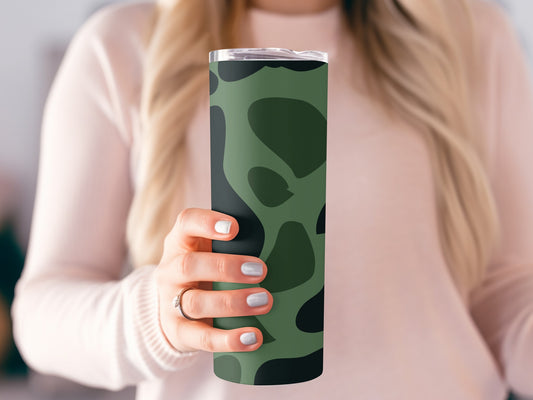 Stylish Green Camouflage Pattern Insulated Tumbler